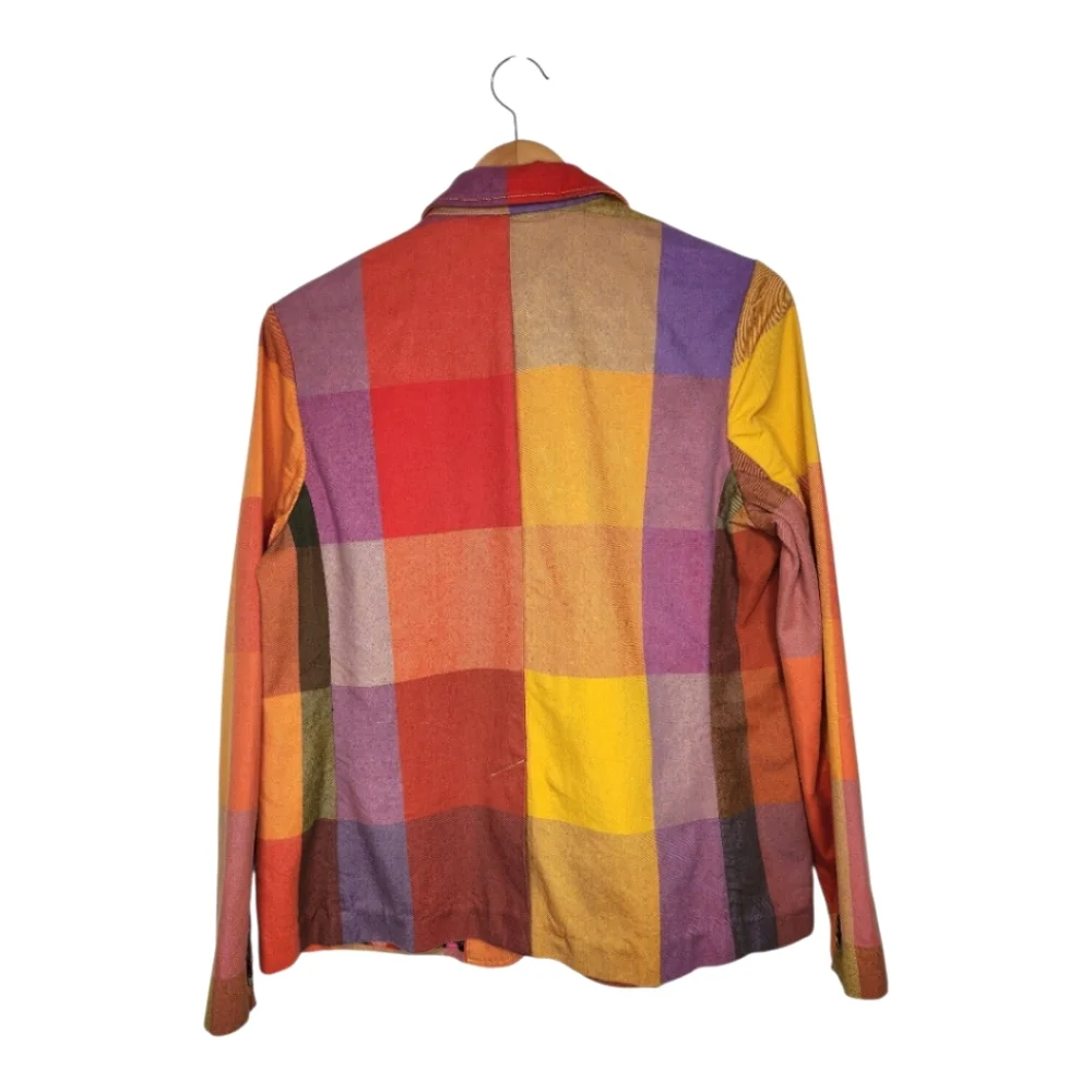 Liz Claiborne Vintage Kaliedoplaid Multicolor Single Breasted Blazer Sz14 - Picture 6 of 13